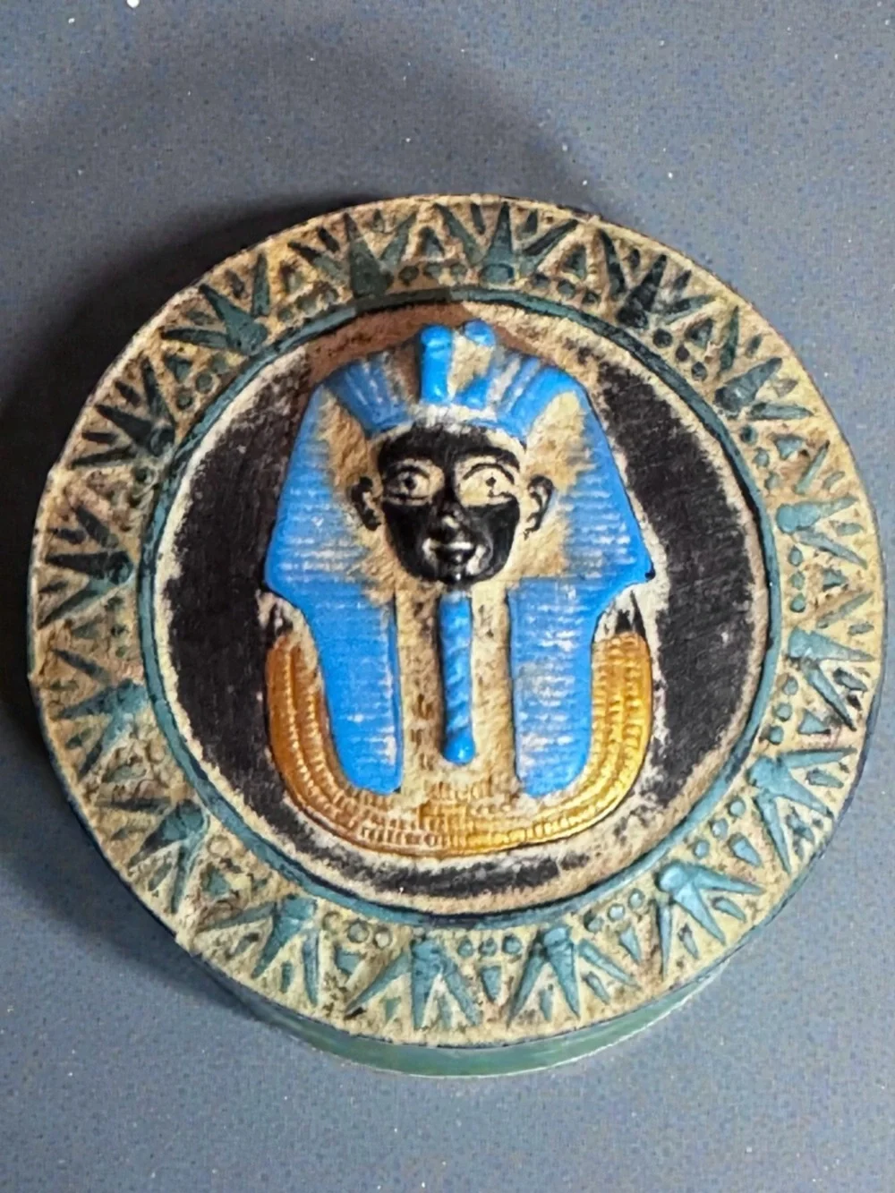 Ancient Egyptian Pharaonic Stone Carved Jewelry Box. New. - Picture 9 of 14